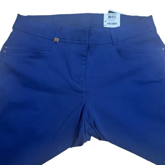 NWT JM Collection Straight Leg Pants Navy Blue Size 14S - Picture 6 of 7